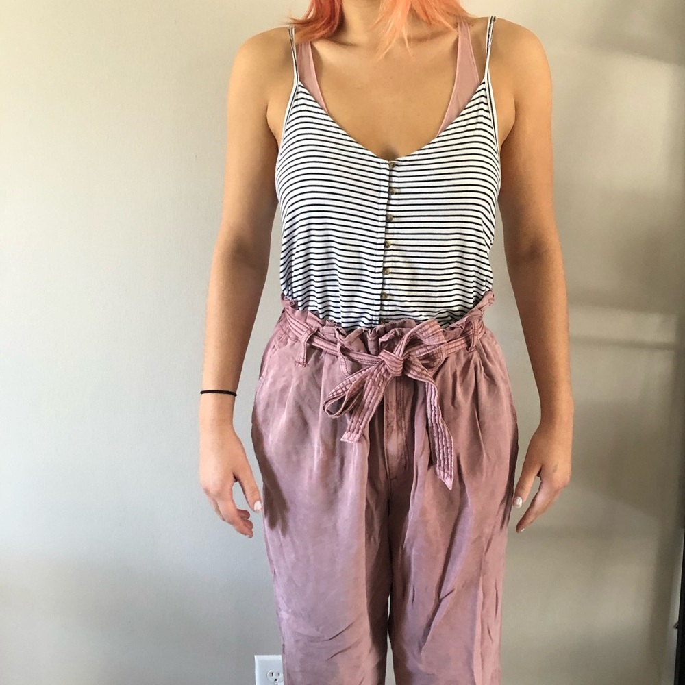High waisted Pink Trousers